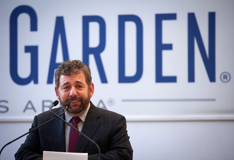FILE PHOTO: Dolan, President and CEO of Cablevision Systems and Executive Chairman of Madison Square Garden Company, speaks during a news conference to announce details of a newly renovated Madison Square Garden in New York