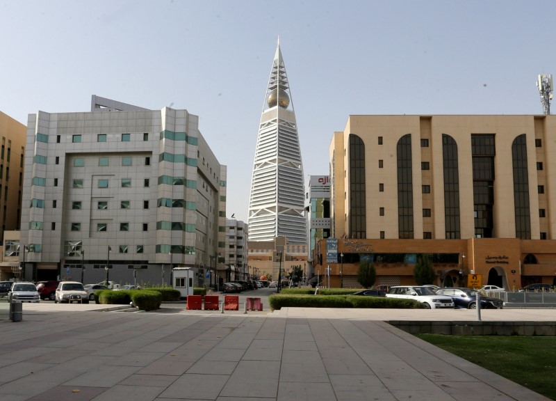 FILE PHOTO: General view shows the empty garden of the King Fahd Library, following the outbreak of coronavirus disease, in Riyadh