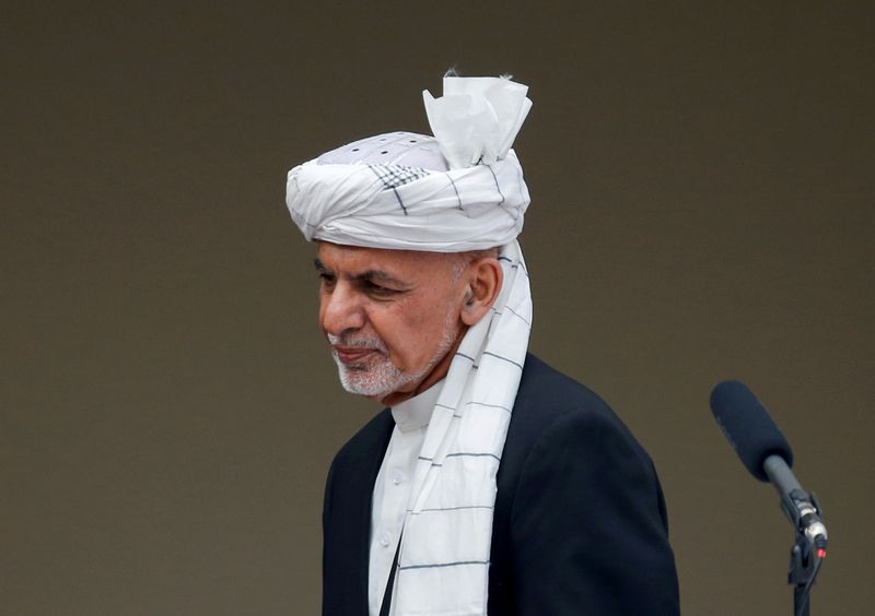 FILE PHOTO: Afghanistan's President Ashraf Ghani arrives to his inauguration as president, in Kabul