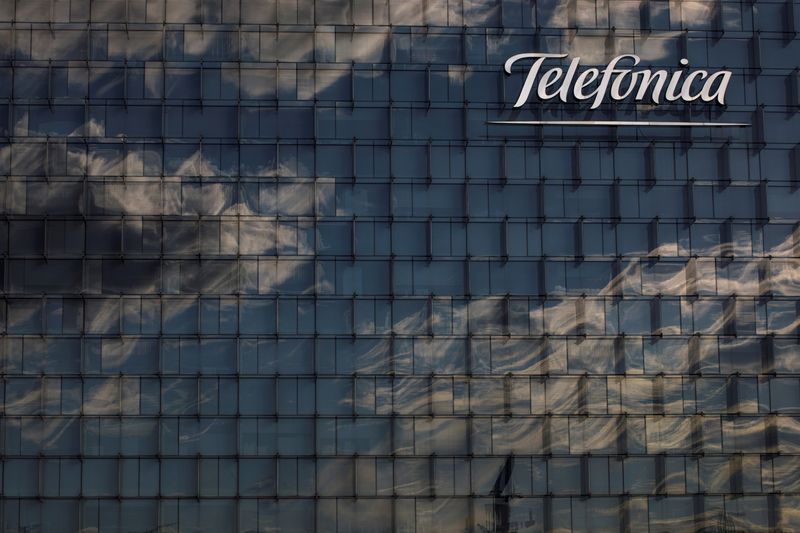 FILE PHOTO: A general view shows the Telefonica headquarters in Madrid