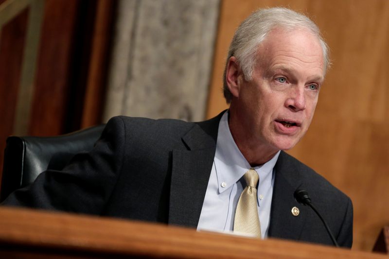 FILE PHOTO: Chairman of the Senate Homeland Security and Governmental Affairs Committee Ron Johnson questions Kirstjen Nielsen on her nomination to be secretary of the Department of Homeland Security (DHS) in Washington