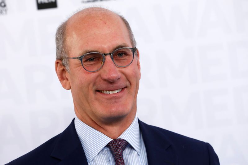 John Stankey, CEO of WarnerMedia poses as he arrives at the WarnerMedia Upfront event in New York