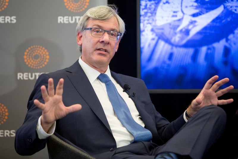 FILE PHOTO: Royal Bank of Canada CEO David McKay speaks with Reuters Editor-in-Chief Steve Adler at a Reuters Newsmaker event