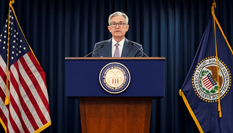 FILE PHOTO: U.S. Federal Reserve Chairman Jerome Powell  speaks in Washington