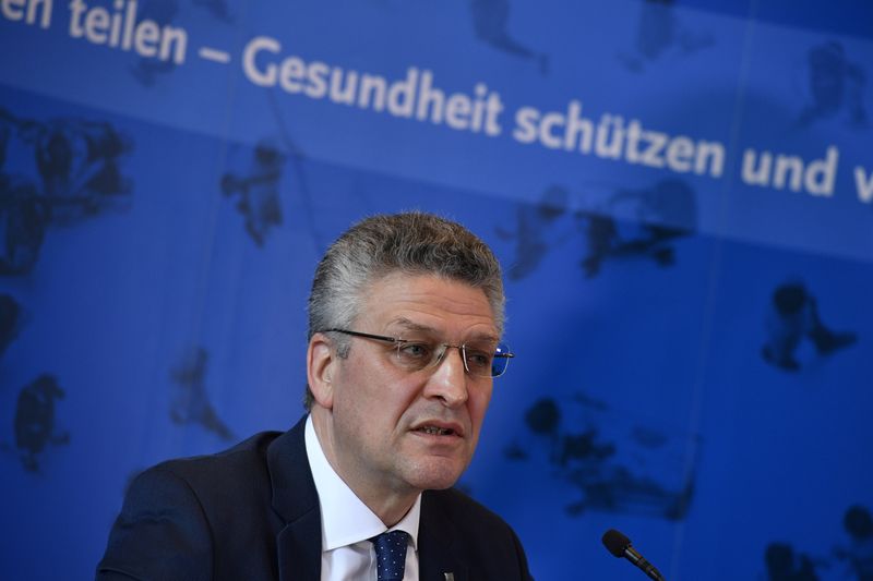Professor Lothar H. Wieler, the President of the Robert Koch Institute speaks during a news conference regarding the spread of the new coronavirus disease (COVID-19) in the country, Berlin