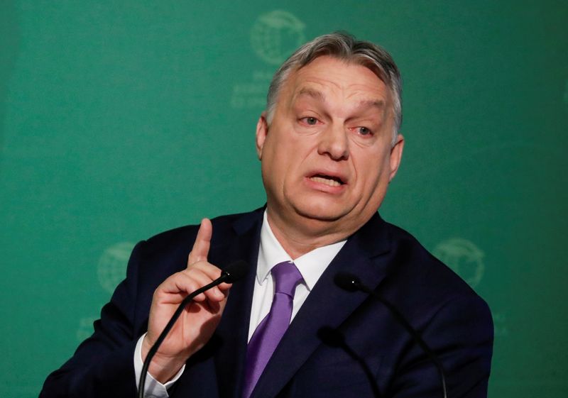 FILE PHOTO: Hungary's PM Orban takes part in an annual conference in Budapest