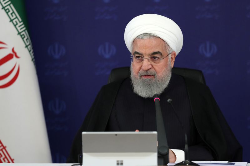 FILE PHOTO: Iranian President Hassan Rouhani speaks during a meeting in Tehran