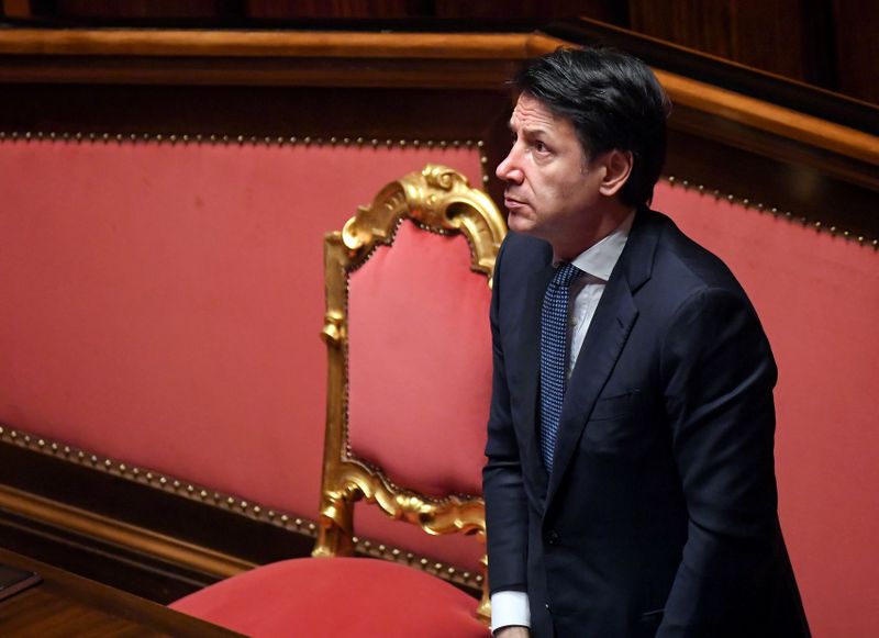FILE PHOTO: Italian PM Conte addresses Senate on coronavirus disease (COVID-19), in Rome