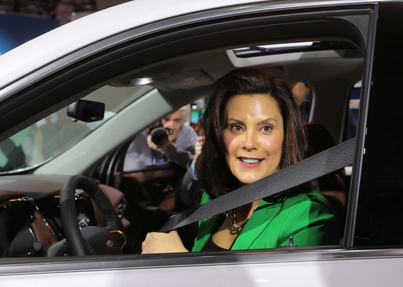 FILE PHOTO: Michigan Governor Whitmer visits the North American International Auto Show in Detroit, Michigan