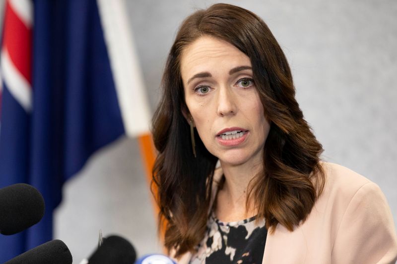 New Zealand Prime Minister Jacinda Ardern during a news conference in Christchurch
