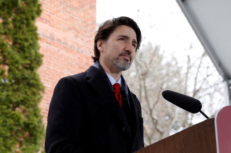 Canada's Prime Minister Justin Trudeau attends a news conference in Ottawa