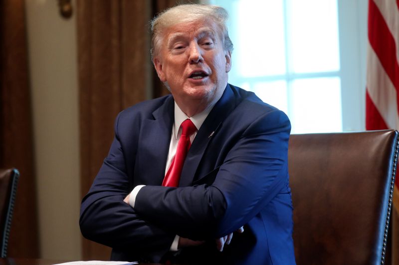 U.S. President Trump hosts meeting with recovered coronavirus patients at the White House in Washington