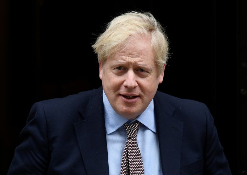 FILE PHOTO: Britain's Prime Minister Boris Johnson leaves Downing Street in London