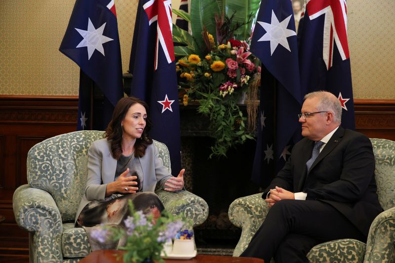 New Zealand Prime Minister Ardern meets with Australian Prime Minister Morrison at Admiralty House in Sydney