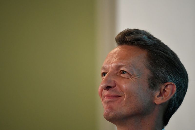 The Chief Economist of the Bank of England, Andy Haldane, listens from the audience at an event at the Bank of England in the City of London