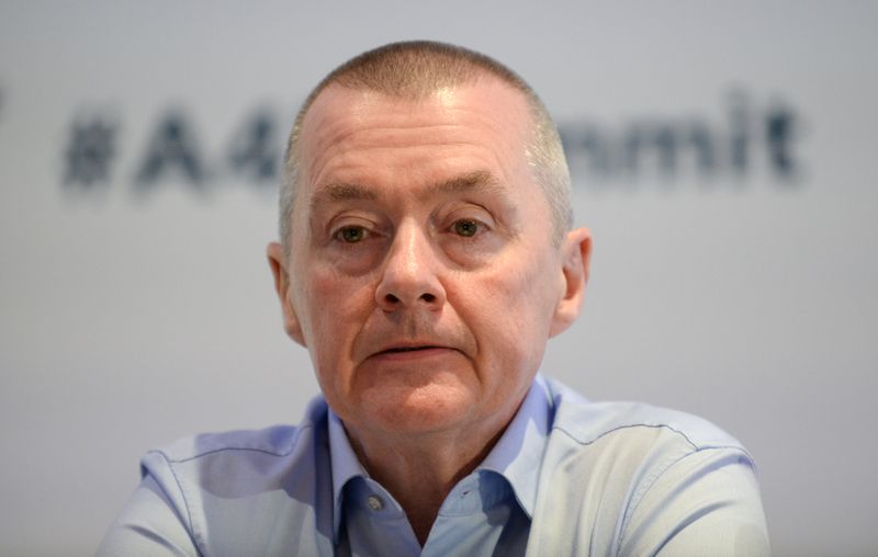 Willie Walsh Chief Executive of International Airlines Group (IAG) attends the Europe Aviation Summit in Brussels