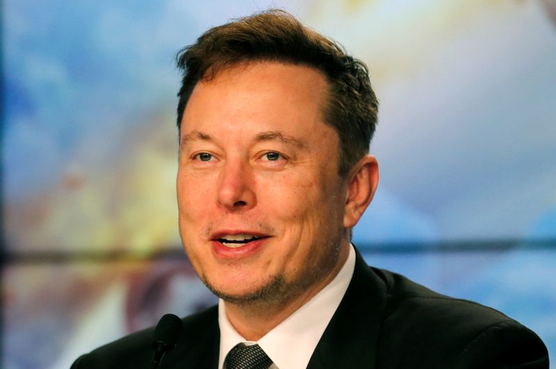 FILE PHOTO: SpaceX founder and chief engineer Elon Musk speaks at a post-launch news conference to discuss the SpaceX Crew Dragon astronaut capsule in-flight abort test at the Kennedy Space Center