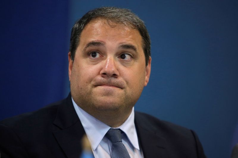 CONCACAF President Victor Montagliani attends a news conference at the Guatemala Soccer Federation in Guatemala City