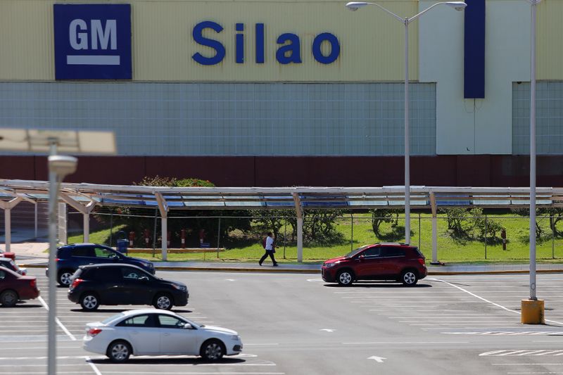 FILE PHOTO: A general view shows the GM pickup and transmission plant in Silao