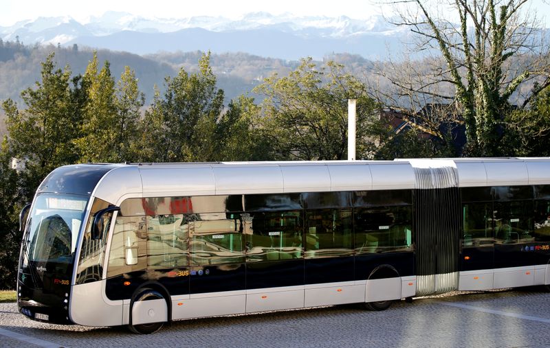 FILE PHOTO: Presentation of the new Febus hydrogen bus in Pau
