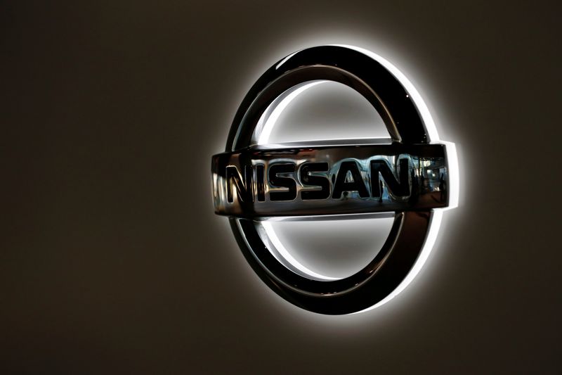 Nissan Motor's logo is pictured at its headquarters in Yokohama
