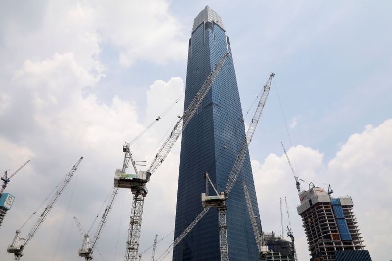 The construction site of the Exchange 106 is pictured in Kuala Lumpur