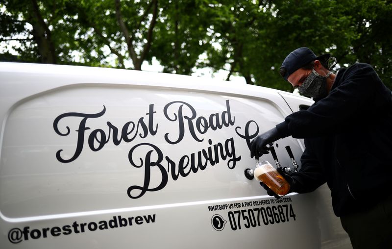 Forest Road Brewing Co pub on wheels operates during COVID-19 in Hackney, London