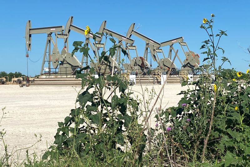 FILE PHOTO: A Marathon Oil well site is seen in the Eagle Ford Shale oil field in south Texas