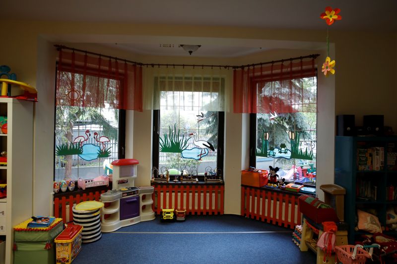 Kindergarten room without children is seen following the coronavirus disease (COVID-19) outbreak in Warsaw