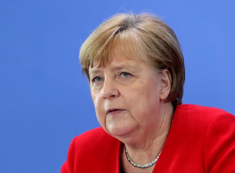 FILE PHOTO: German Chancellor Merkel speaks on COVID-19 measures after meeting regional leaders