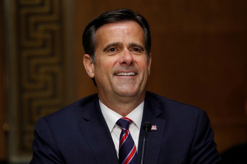FILE PHOTO: U.S. Rep. John Ratcliffe testifies before a Senate Intelligence Committee nomination hearing on Capitol Hill in Washington