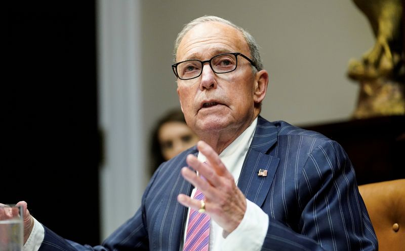 FILE PHOTO: Larry Kudlow participates in coronavirus economic 