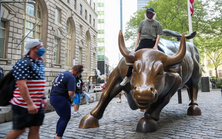Dow jumps more than 100 points as Wall Street heads for fourth weekly gain in five weeks