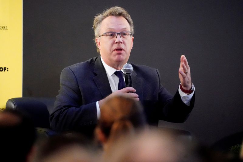 FILE PHOTO: John Williams, CEO of the Federal Reserve Bank of New York, speaks at an event in New York