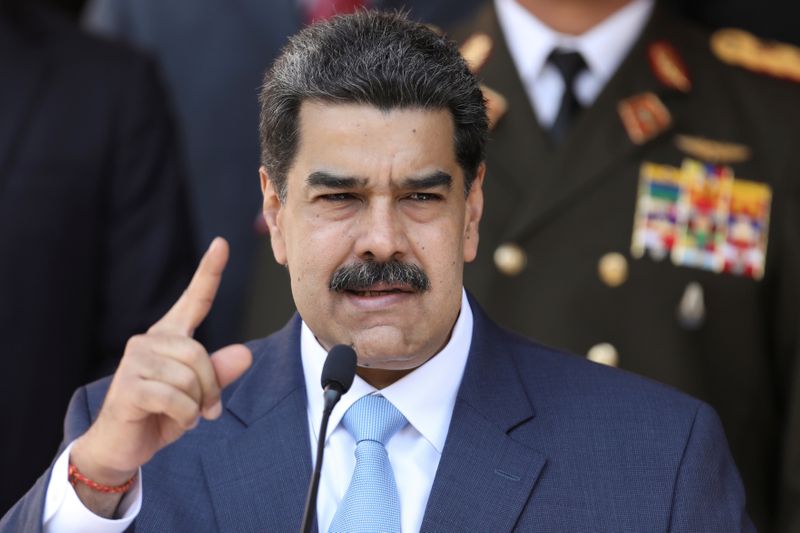 FILE PHOTO: Venezuela's President Maduro holds a news conference at Miraflores Palace in Caracas