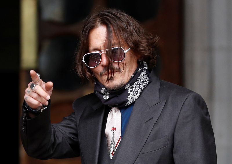 Actor Johnny Depp at the High Court in London