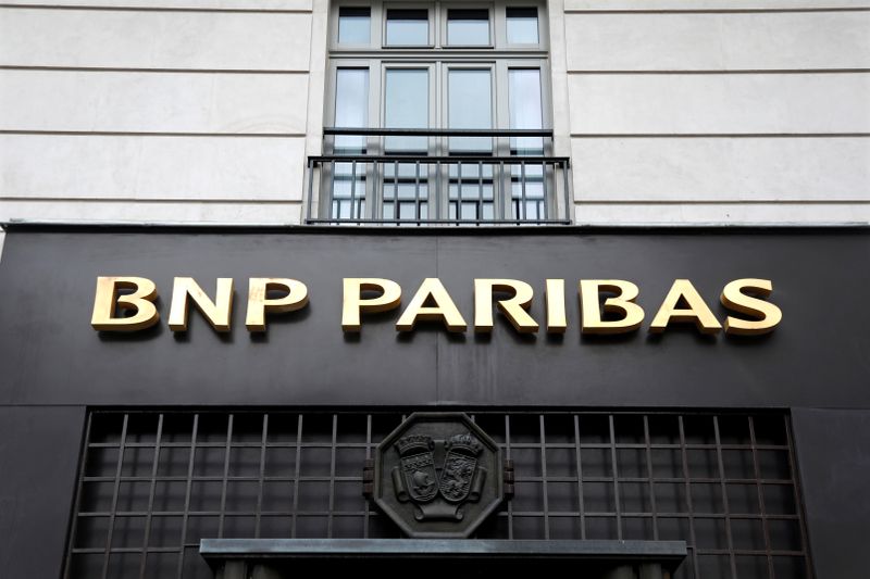 FILE PHOTO: A view of a BNP Paribas bank office in Paris