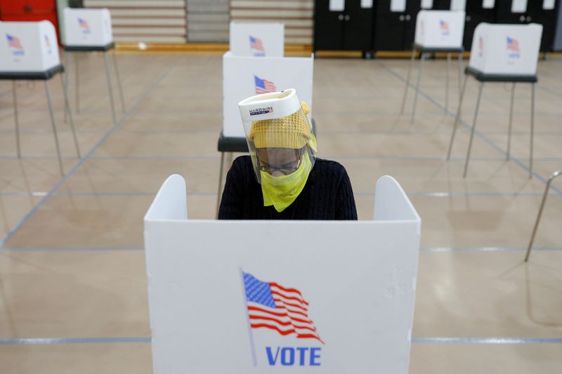 FILE PHOTO: Baltimore holds a special election for Maryland's 7th congressional district, at the Edmondson Westside High School Polling site in Baltimore, Maryland