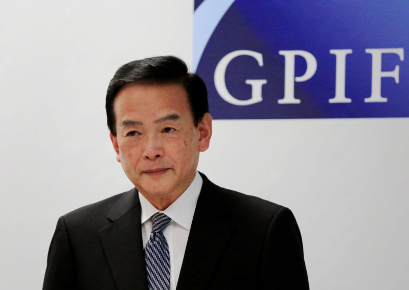Japan's Government Pension Investment Fund (GPIF) President Masataka Miyazono sepaks to media in Tokyo, Japan
