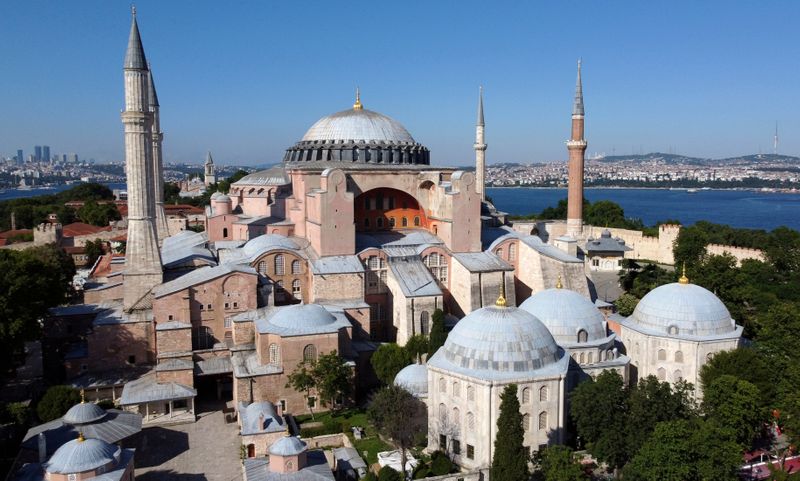 FILE PHOTO: Byzantine-era monument of Hagia Sophia or Ayasofya is seen in Istanbul