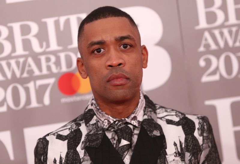 Wiley arrives for the Brit Awards at the O2 Arena in London,
