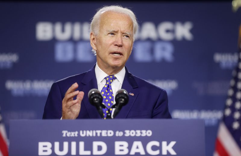 FILE PHOTO: Democratic presidential candidate Joe Biden holds campaign event in Wilmington, Delaware