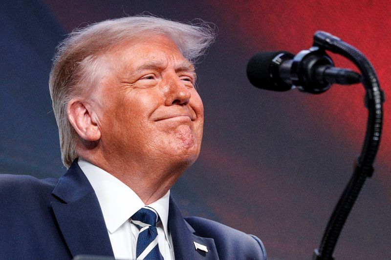 FILE PHOTO: U.S. President Trump addresses 2020 Council for National Policy meeting in Arlington, Virginia