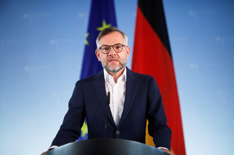 FILE PHOTO: Minister of State for Europe at the German Federal Foreign Office Roth gives statement for media in Berlin