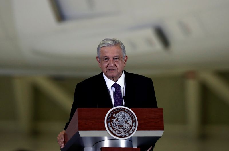 Mexico's President Lopez Obrador holds a news conference in Mexico City