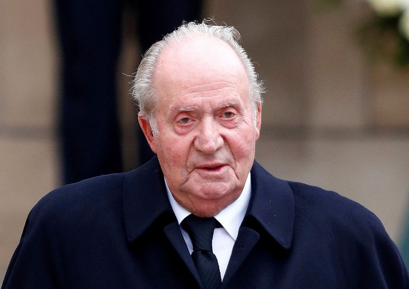 FILE PHOTO: Spain's former king, Juan Carlos, leaves after attending the funeral ceremony of Luxembourg's Grand Duke Jean at the Notre-Dame Cathedral in Luxembourg