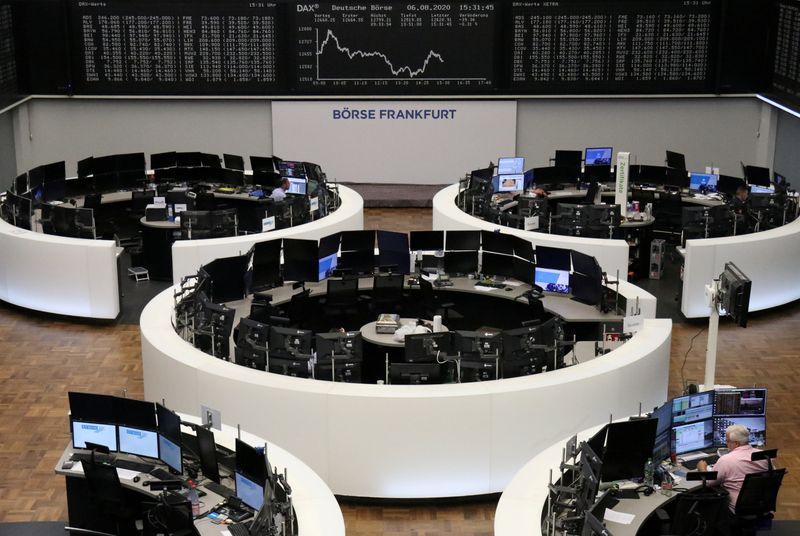 The German share price index DAX graph is pictured at the stock exchange in Frankfurt