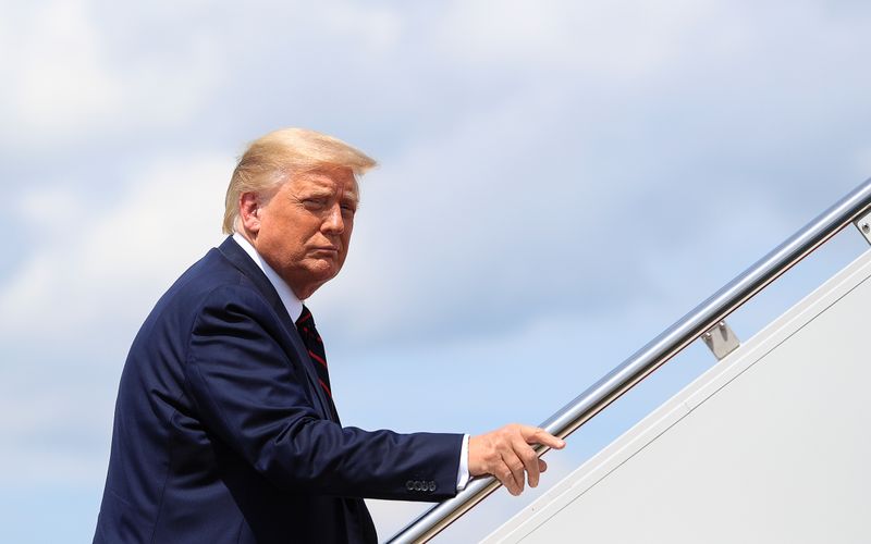 U.S. President Trump departs Washington for campaign travel to Pennsylvania at Joint Base Andrews in Maryland