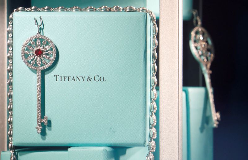 FILE PHOTO: Tiffany & Co. jewelry is displayed in a store in Paris