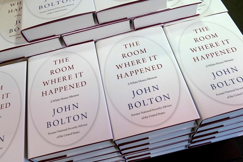 FILE PHOTO: Copies of John Bolton's book 'The Room Where It Happened' are pictured on display at a Barnes and Noble bookstore in the Manhattan borough of New York City